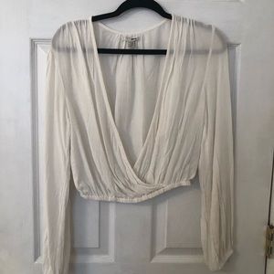 PLUNGED BLOUSE
